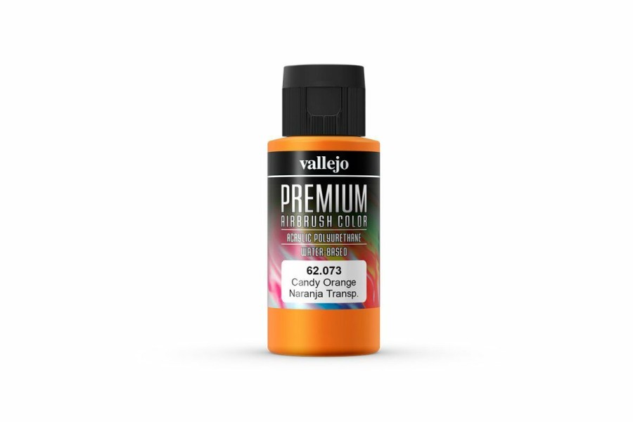 Scale Models * | 62073 | Vallejo Candy Orange Transparent Polyurethane Premium Airbrush Colour 60Ml