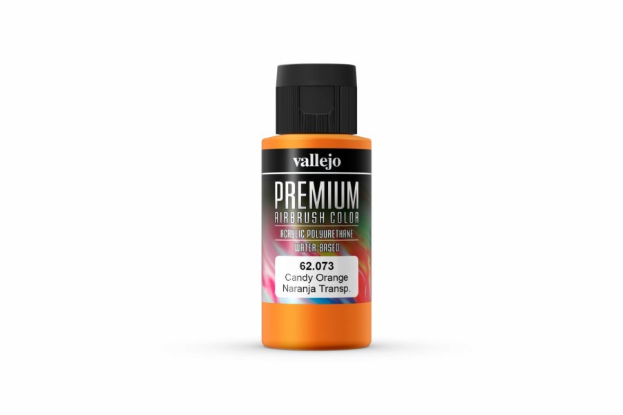 Scale Models * | 62073 | Vallejo Candy Orange Transparent Polyurethane Premium Airbrush Colour 60Ml