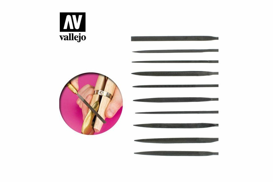 Accessories * | T03001 | Vallejo Needle File Tool Set 10Pcs