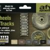 Scale Models * | 71213 | Vallejo Model Air Wheels & Tracks Colour Acrylic Paint Set 6Pcs