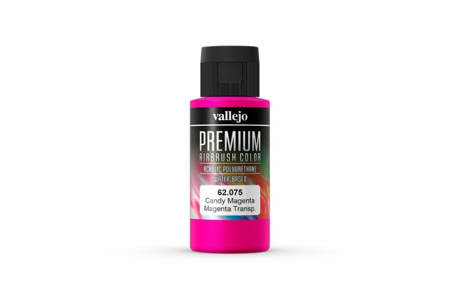 Scale Models * | 62075 | Vallejo Candy Magenta Transparent Polyurethane Premium Airbrush Colour 60Ml