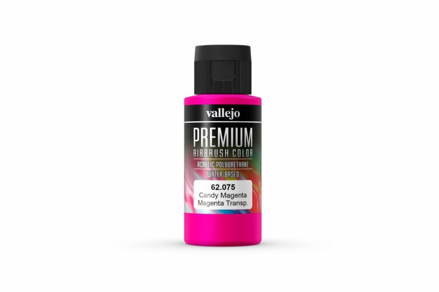 Scale Models * | 62075 | Vallejo Candy Magenta Transparent Polyurethane Premium Airbrush Colour 60Ml