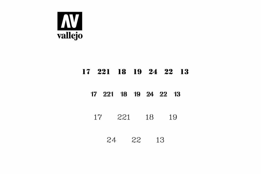 Accessories * | St-Afv003 | Vallejo Soviet Numbers Wwii Stencil