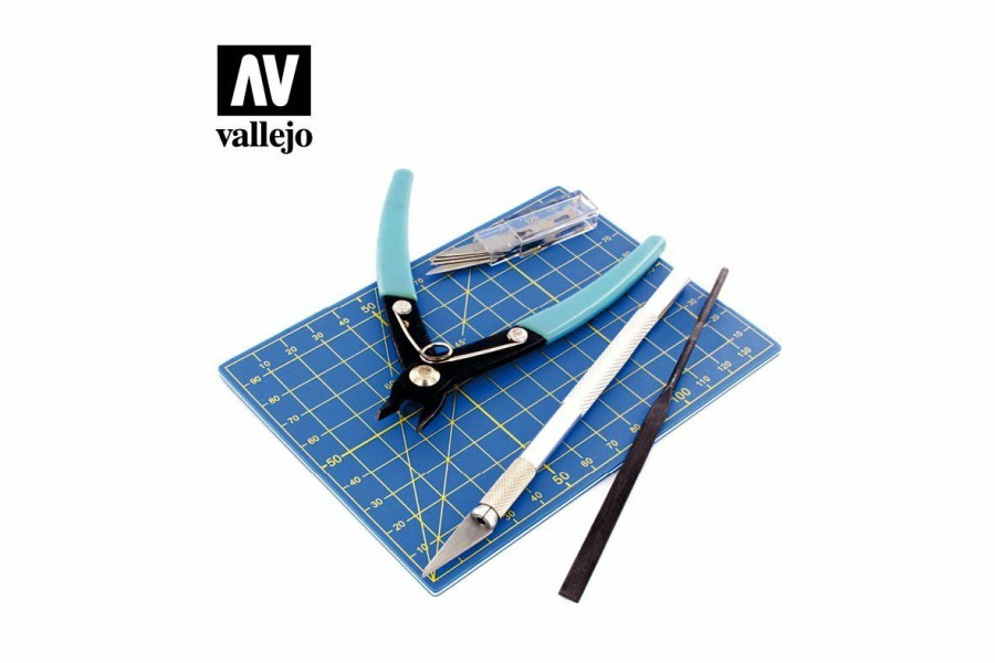 Accessories * | T11001 | Vallejo Basic Plastic Modelling Tool Set 9Pcs