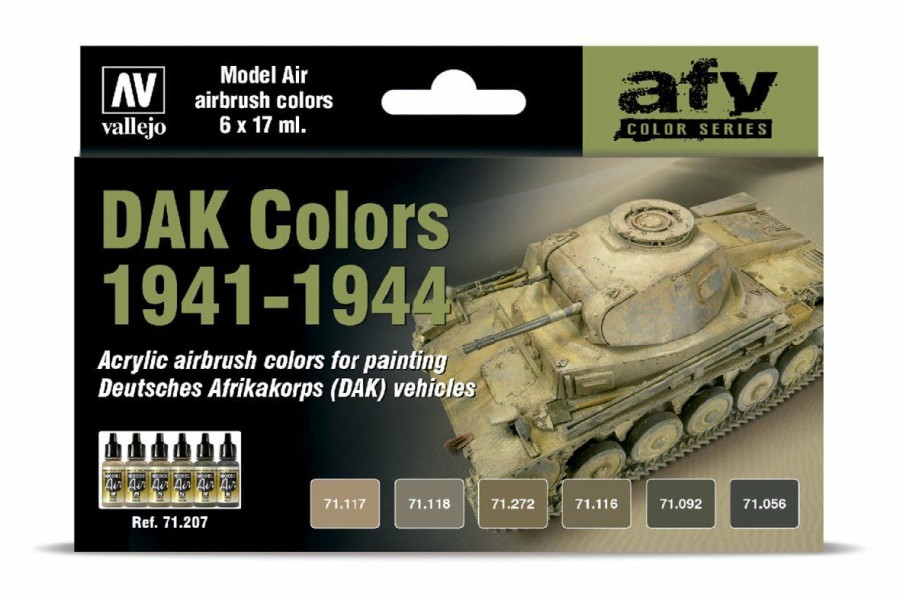 Scale Models * | 71207 | Vallejo Model Air Dak Colors 1941-194Colour Acrylic Paint Set 6Pcs