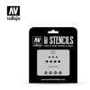 Accessories * | St-Afv001 | Vallejo Assorted German Wwii Tank Markings Stencil