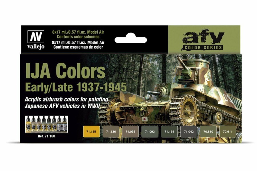 Scale Models * | 71160 | Vallejo Model Air Ija Colors 1939/1945 Colour Acrylic Airbrush Paint Set 8Pcs