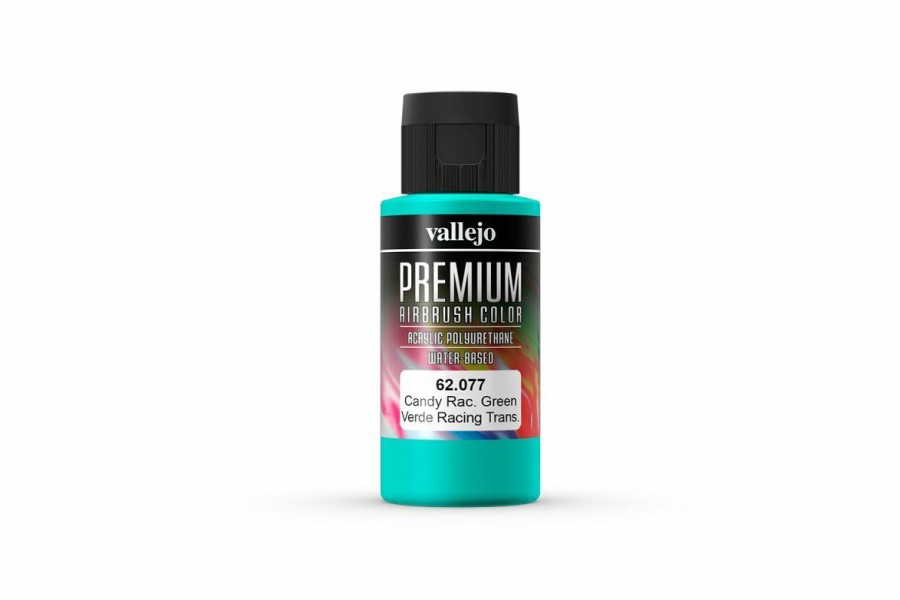 Scale Models * | 62077 | Vallejo Candy Racing Green Transparent Polyurethane Premium Airbrush Colour 60Ml