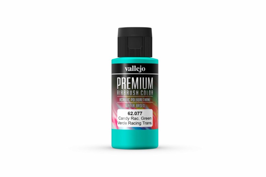 Scale Models * | 62077 | Vallejo Candy Racing Green Transparent Polyurethane Premium Airbrush Colour 60Ml