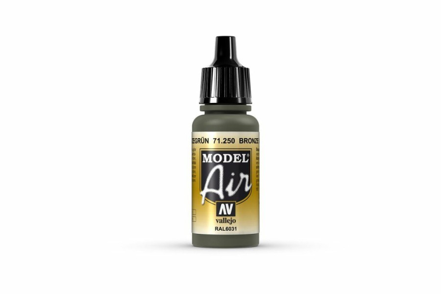 Scale Models * | 71250 | Vallejo Model Air Bronze Green Acrylic Airbrush Paint 17Ml