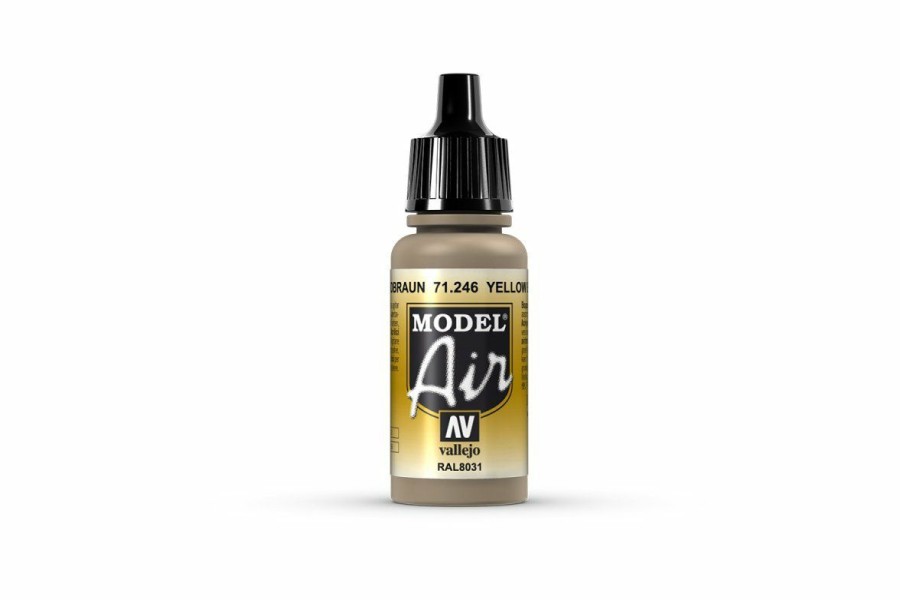 Scale Models * | 71246 | Vallejo Model Air Yellow Brown Acrylic Airbrush Paint 17Ml