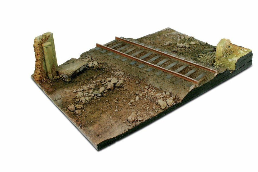 Scale Models * | Sc104 | Vallejo 1/35 Scenics 310X210Mm Country Road Cross W/ Railway Section Diorama Base