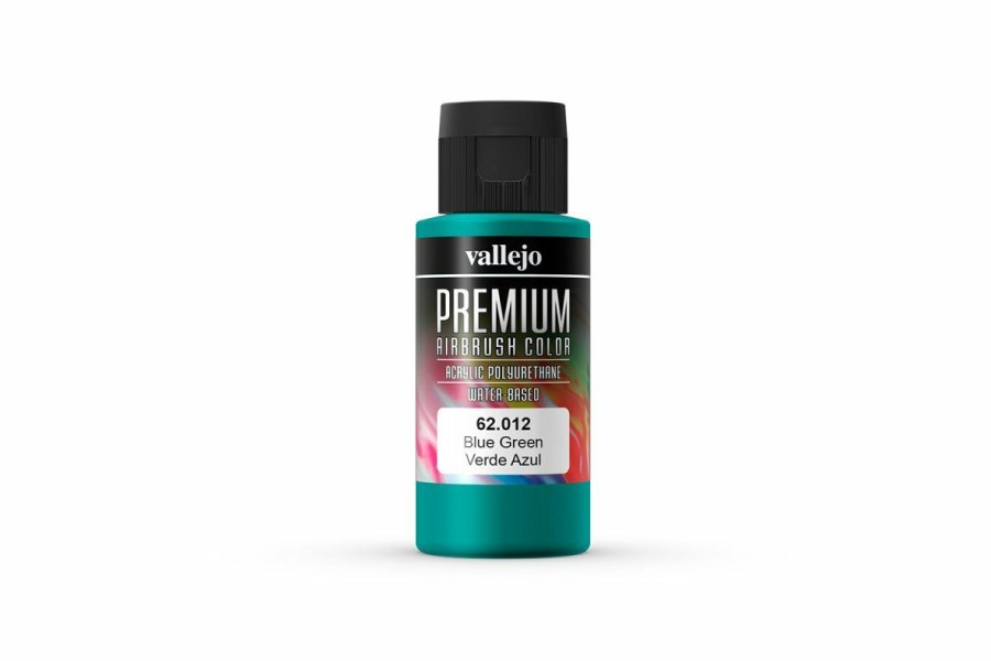 Scale Models * | 62012 | Vallejo Blue Green Polyurethane Premium Airbrush Airbrush Colour Paint 60Ml