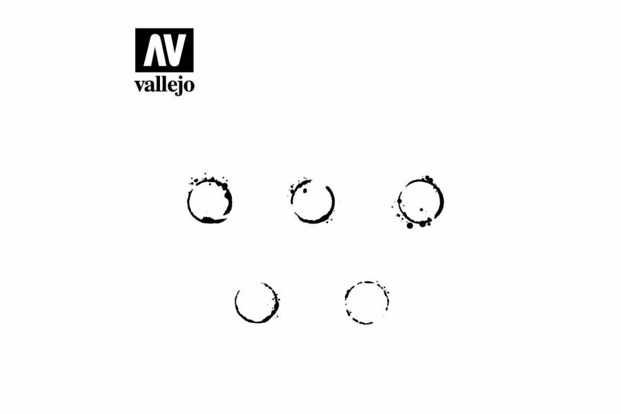 Accessories * | St-Afv002 | Vallejo Drum Oil Markings Stencil