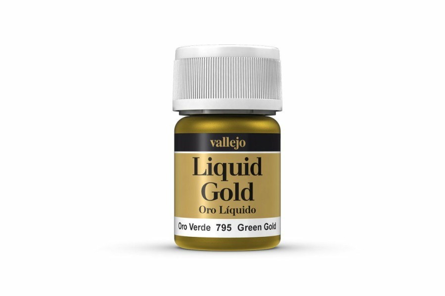 Scale Models * | 70795 | Vallejo Model Colour Metallic Green Gold (Alcohol Base) Acrylic Paint 35Ml